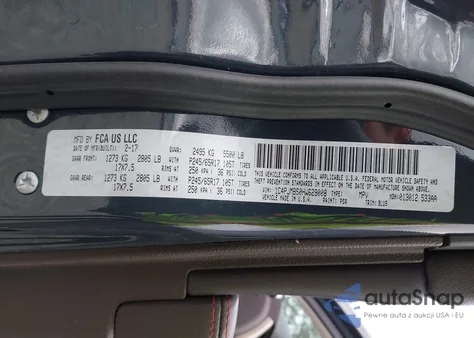 2017 Jeep Cherokee Trailhawk L Plus 4X4 z USA, uszkodzony, nr VIN 1C4PJMBS0HW629008